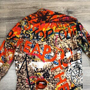 Vivienne Westwood Climate Change Collage Print Button Shirt